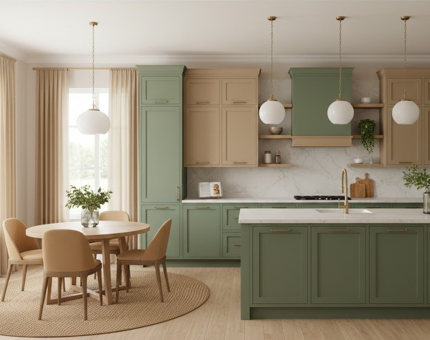 Open keuken en eetkamer